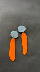 Fem Quads - Pale Blue and Orange - CiceroniEarringsColoured Ears