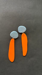 Fem Quads - Pale Blue and Orange - CiceroniEarringsColoured Ears