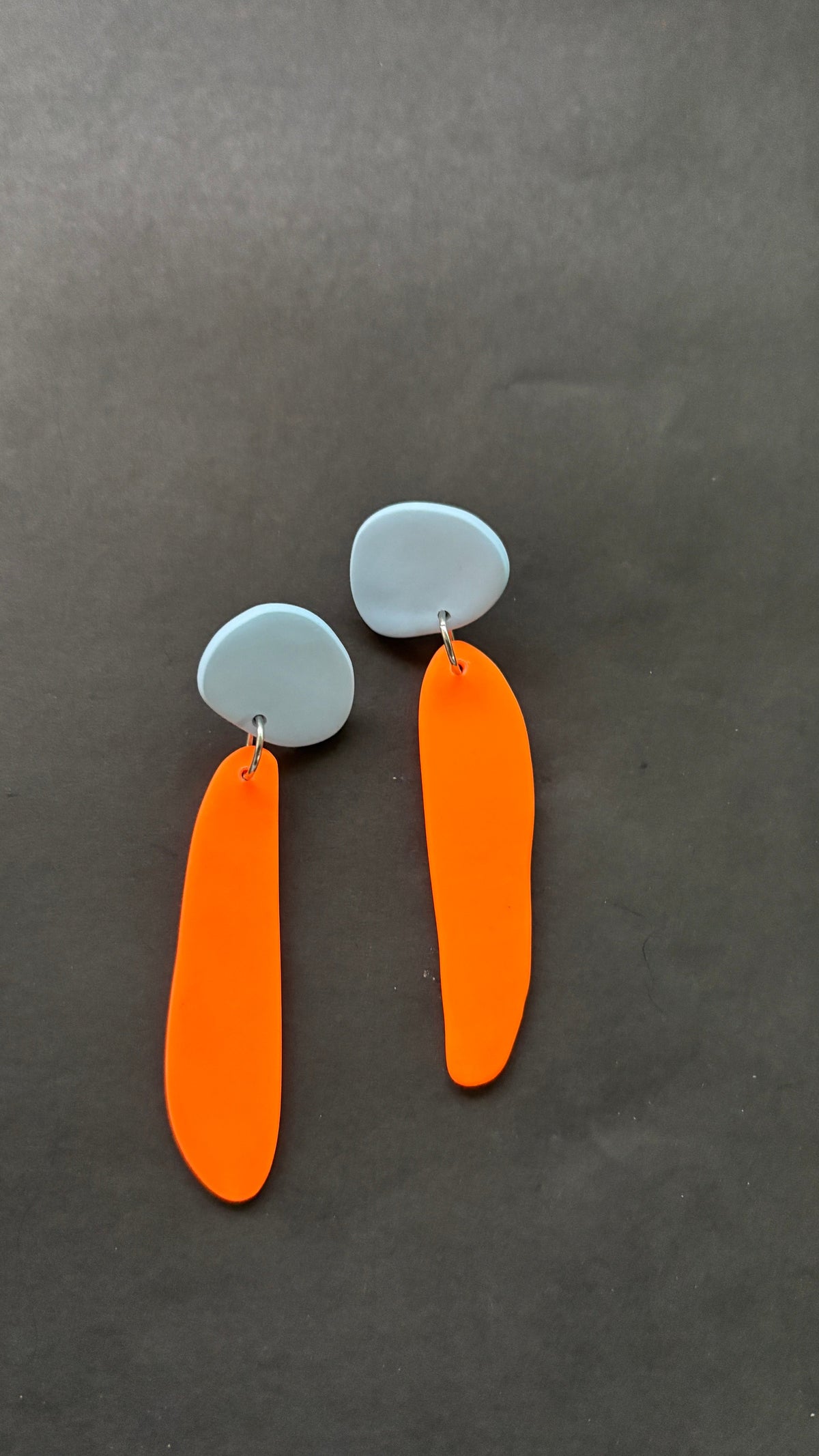 Fem Quads - Pale Blue and Orange - CiceroniEarringsColoured Ears