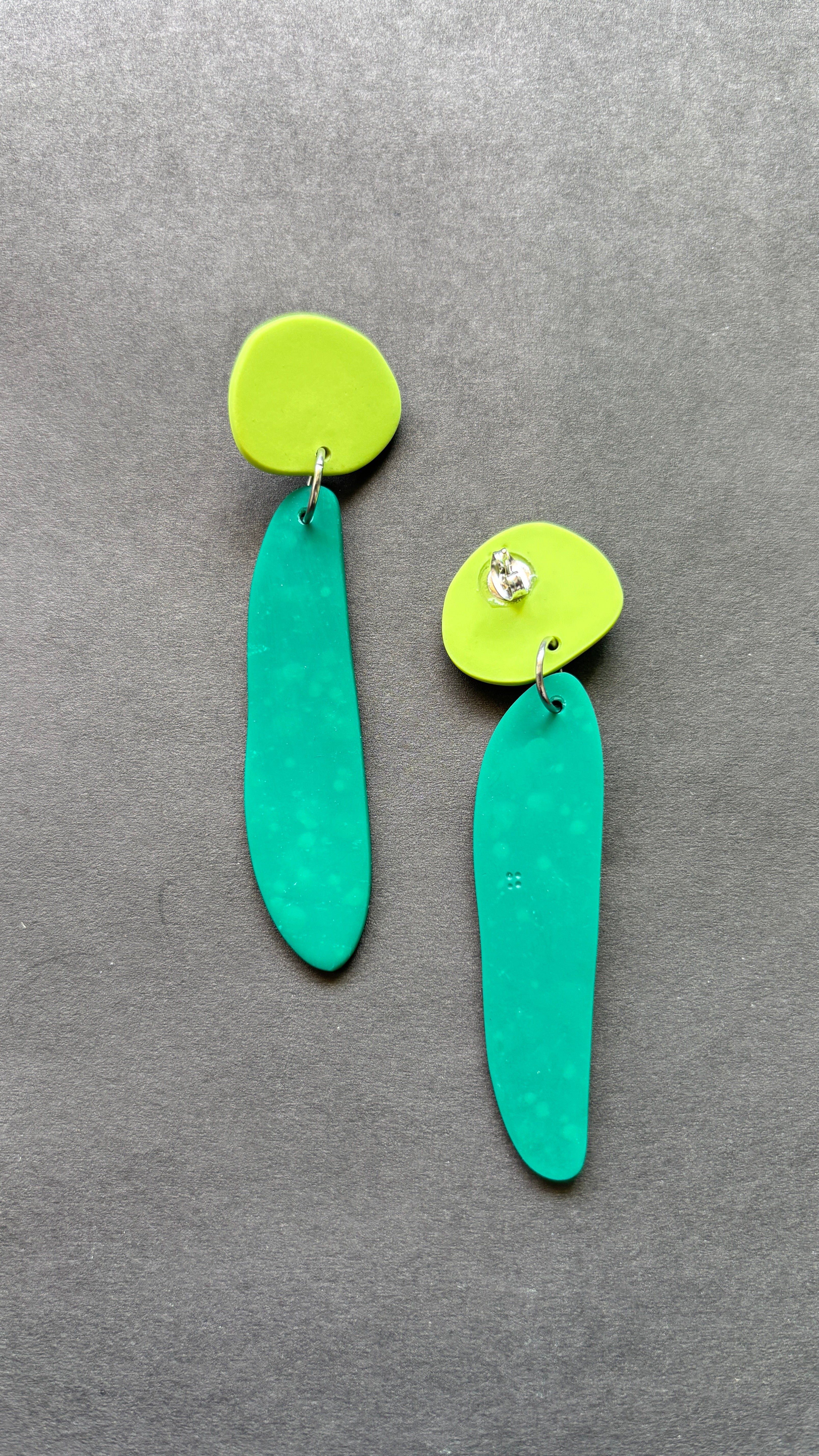 Fem Quads - Pistachio and Forest Green - CiceroniEarringsColoured Ears