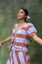 Fern Striped Top - CiceroniTopsDoodlage