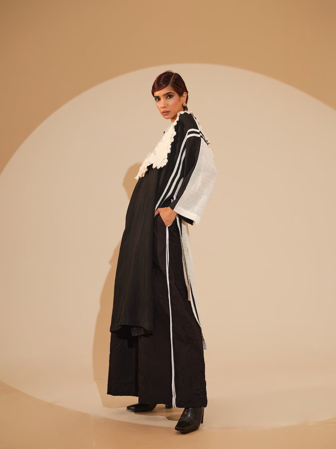 Fern Tunic - Black and Natural - CiceroniKurta, Everyday WearStoique