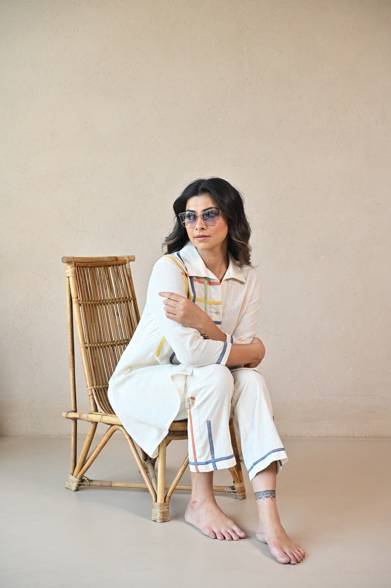 Fiora Shirt - Natural White - CiceroniTunicsRang by Rajvi