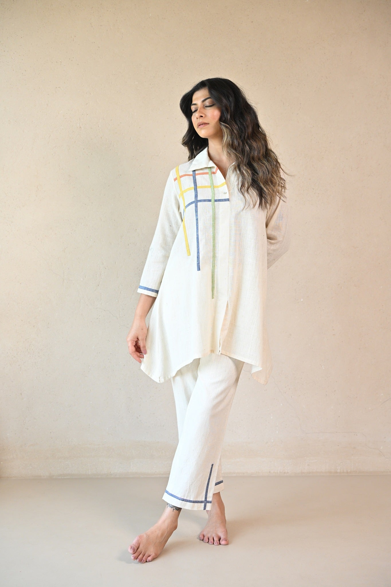 Fiora Shirt - Natural White - CiceroniTunicsRang by Rajvi