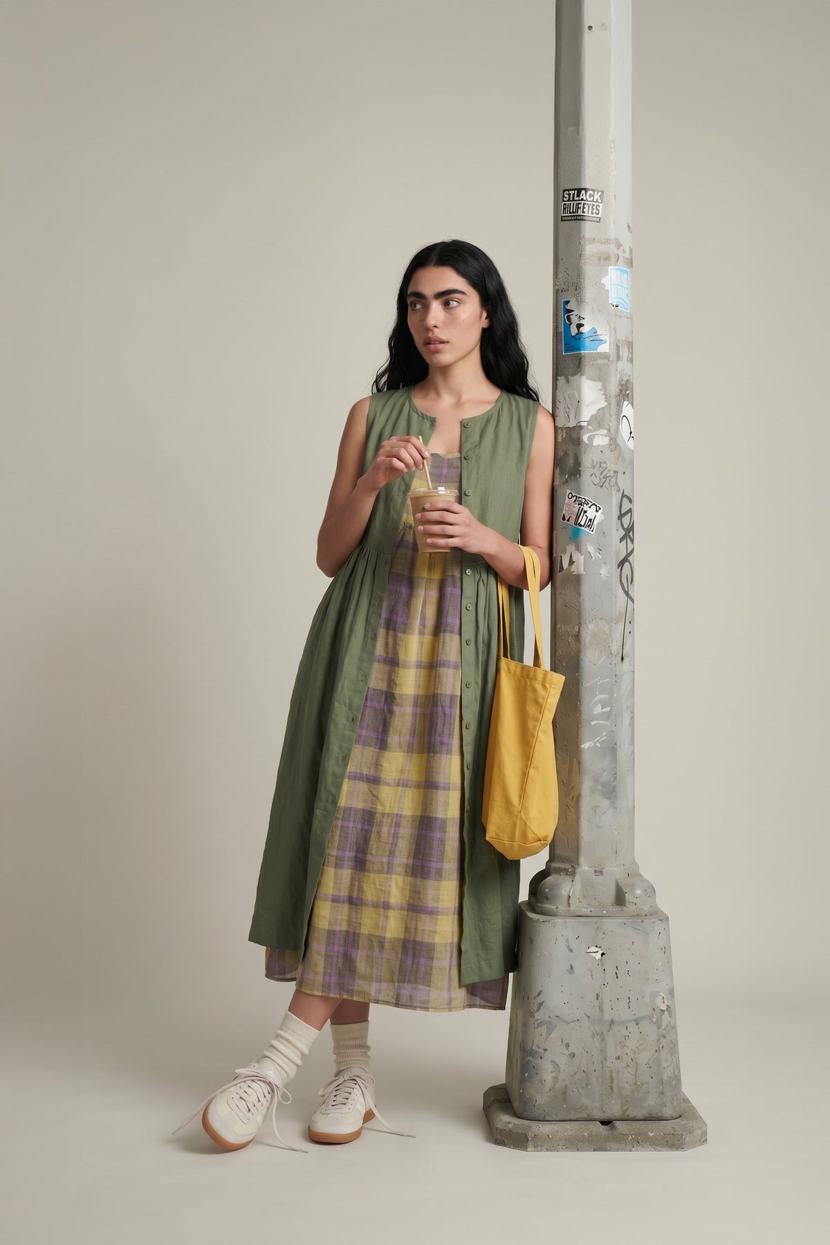 First Morning Dress (with Skirt Slip) - Honey Weave - CiceroniDressesPaeony