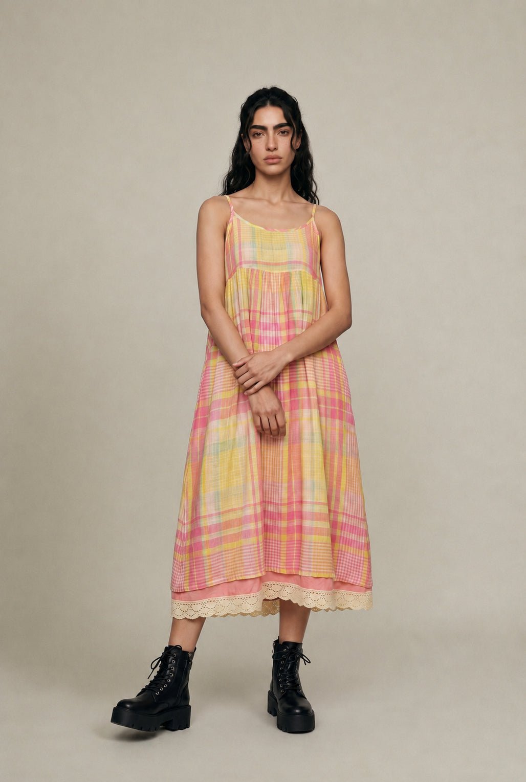 First Morning Dress (with Skirt Slip) - Sorbet Weave - CiceroniDressesPaeony