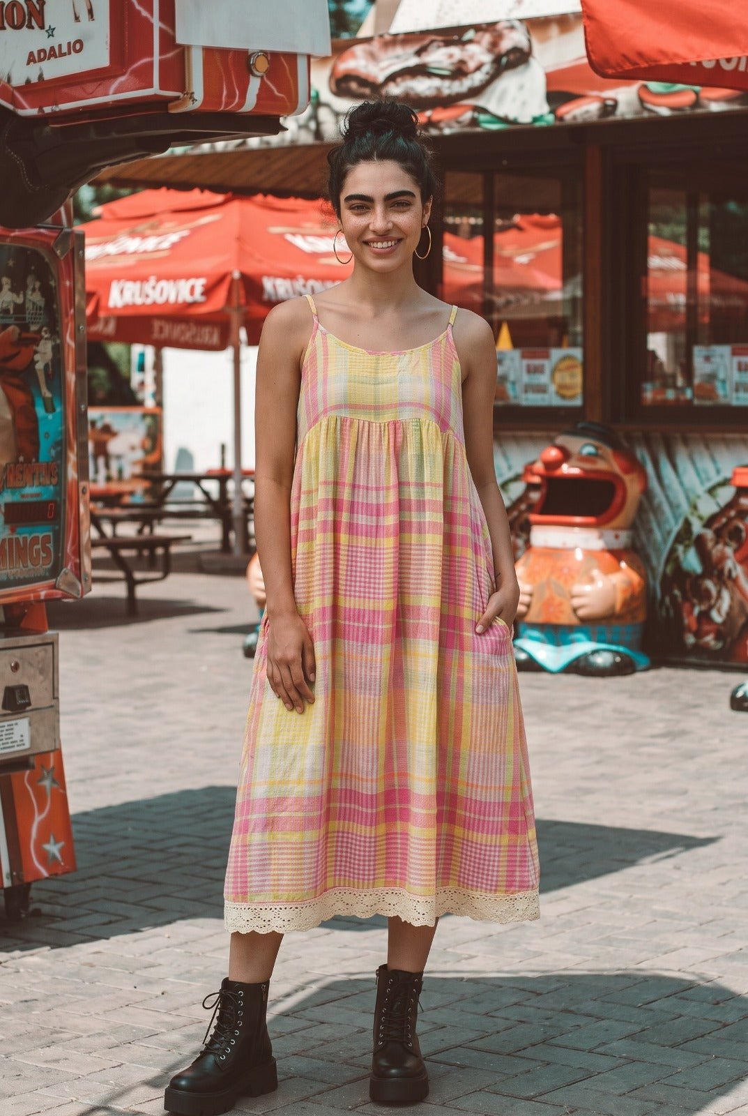 First Morning Dress (with Skirt Slip) - Sorbet Weave - CiceroniDressesPaeony