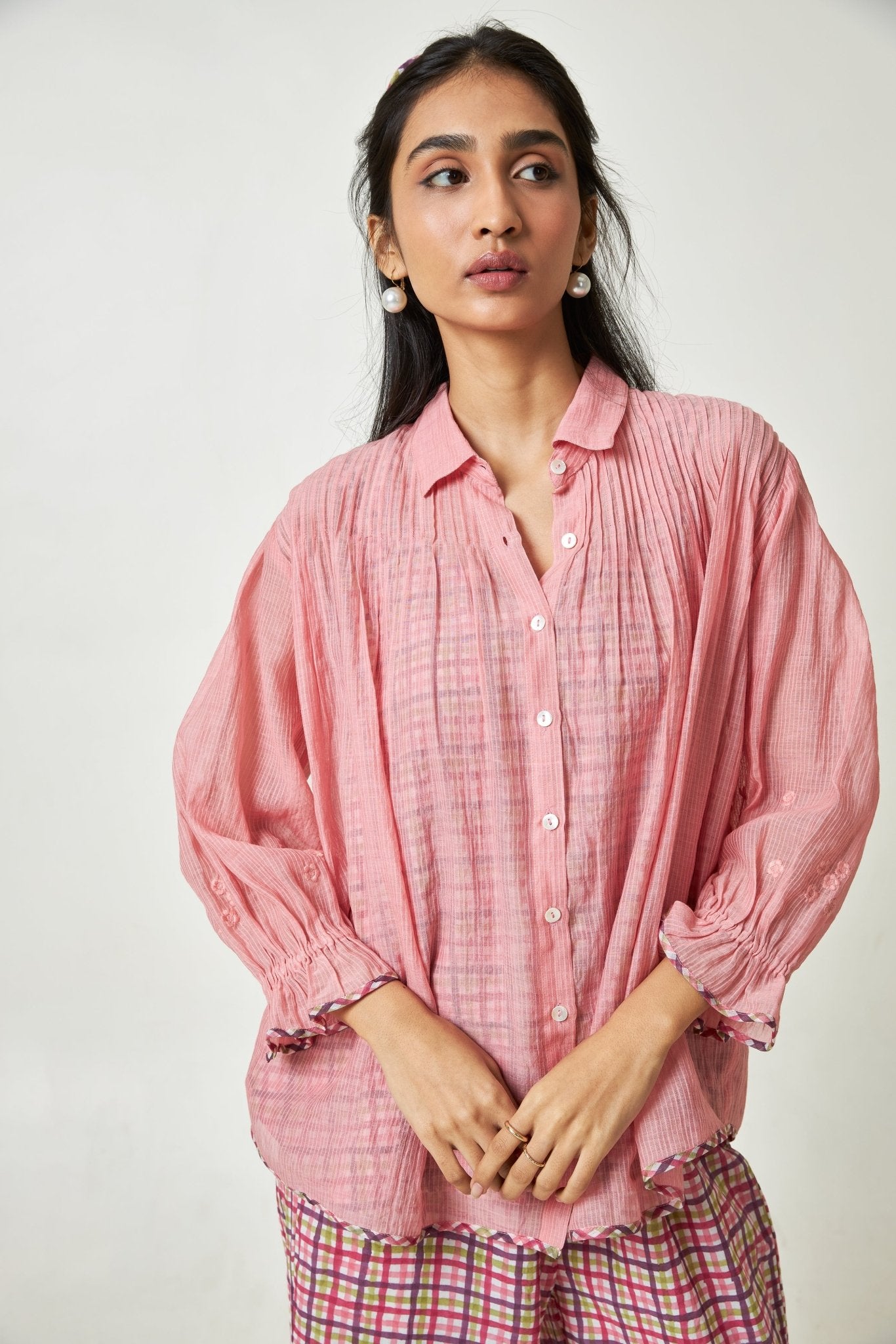 Flaminglow Embroidered Shirt - CiceroniShirtPants and Pajamas