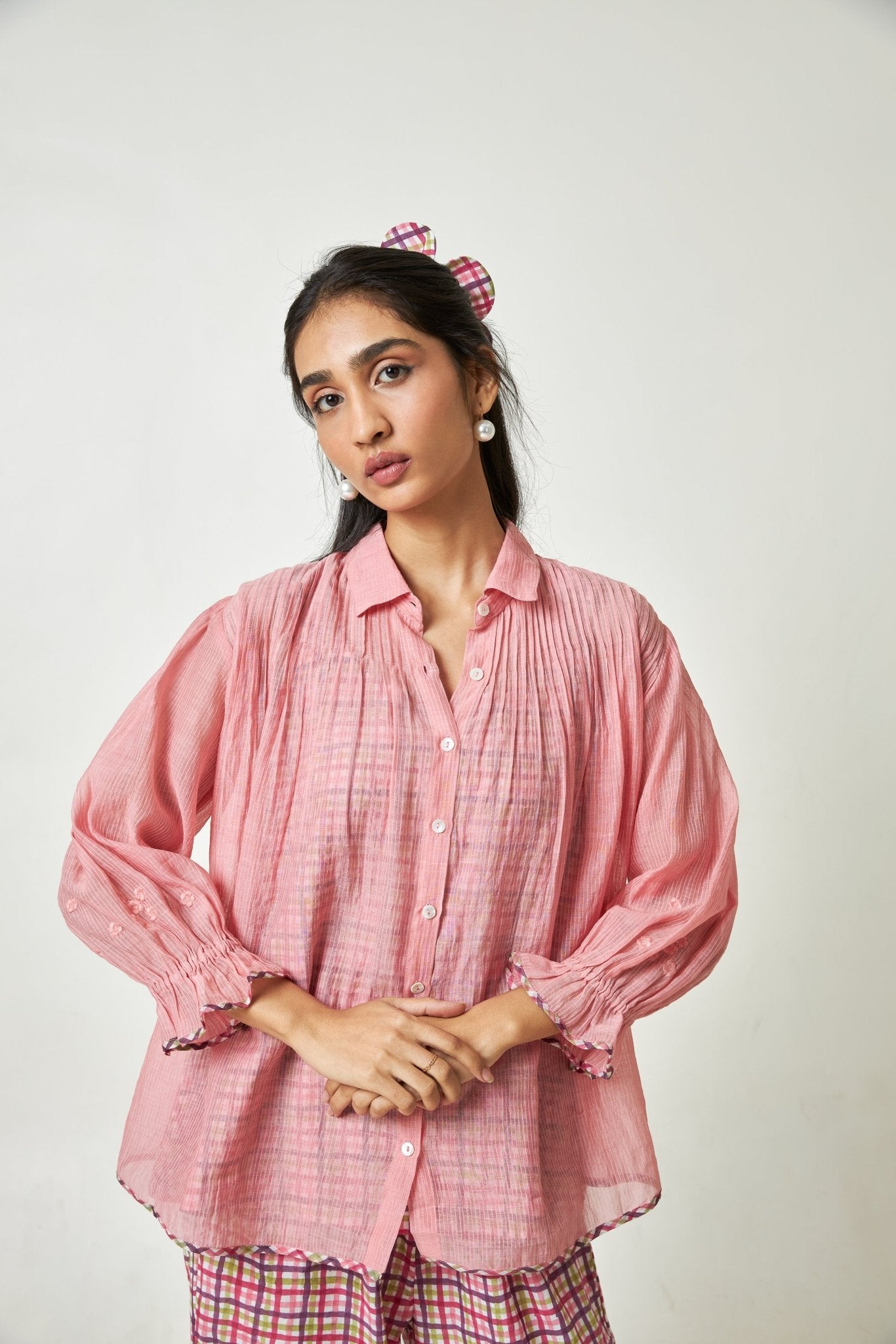 Flaminglow Embroidered Shirt - CiceroniShirtPants and Pajamas