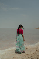 Flamingo Jamdani Saree - CiceroniSareeGulmohar Calcutta