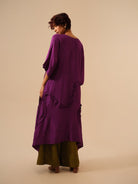 Flamingo Tunic - Aubergine - CiceroniKurta, Festive WearStoique