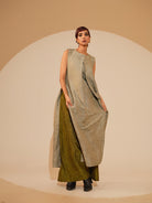 Flip Tunic - Taupe - CiceroniKurta, Festive WearStoique