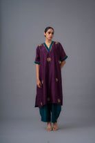 Flor Set - Deep Plum - CiceroniKurta Set, Festive WearRaga & Co.
