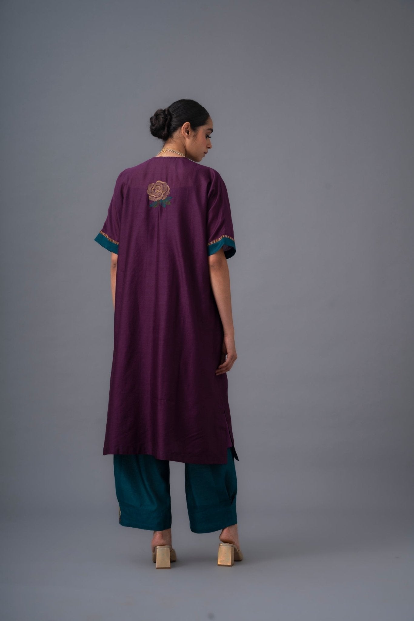 Flor Set - Deep Plum - CiceroniKurta Set, Festive WearRaga & Co.