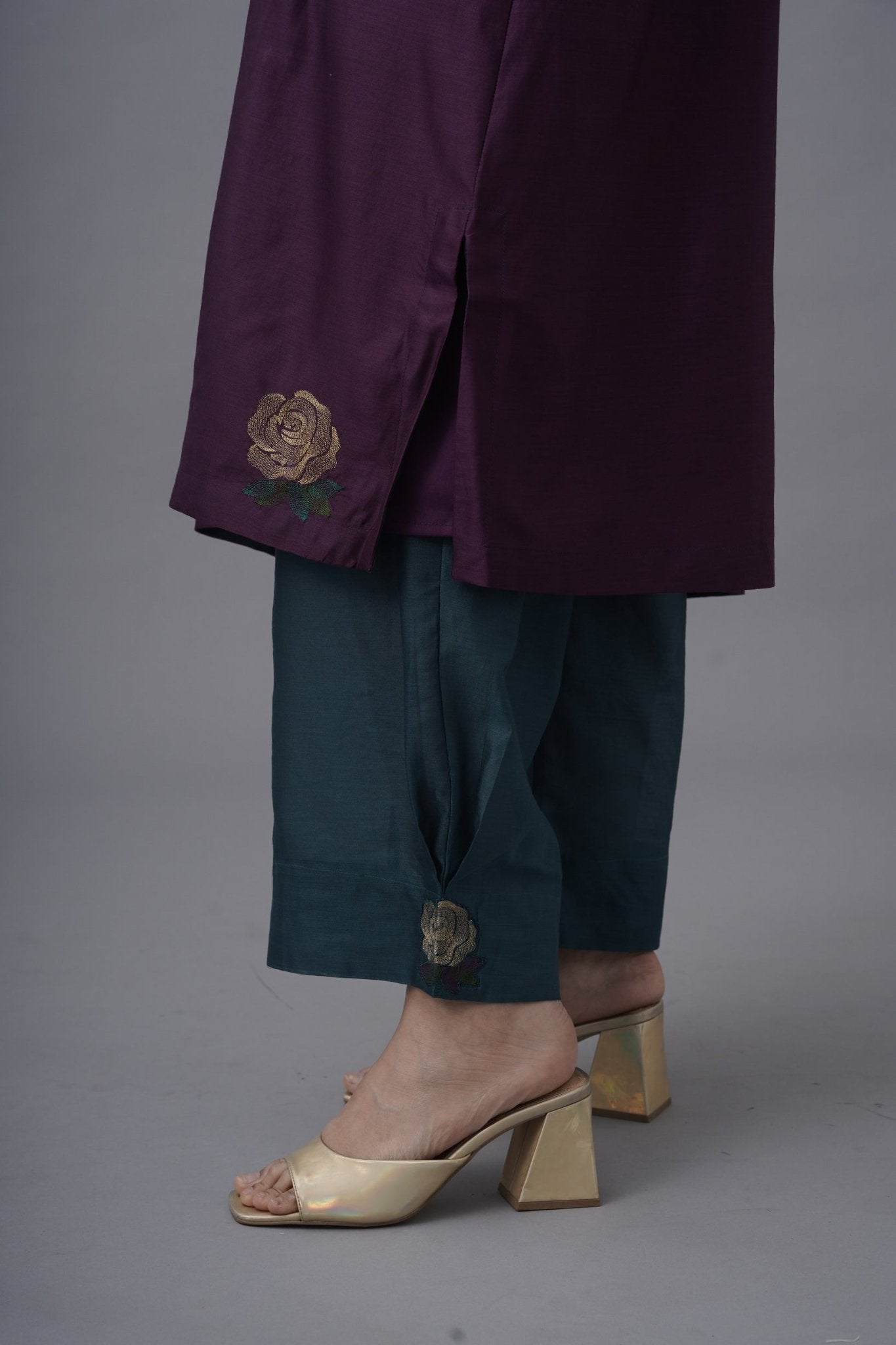 Flor Set - Deep Plum - CiceroniKurta Set, Festive WearRaga & Co.