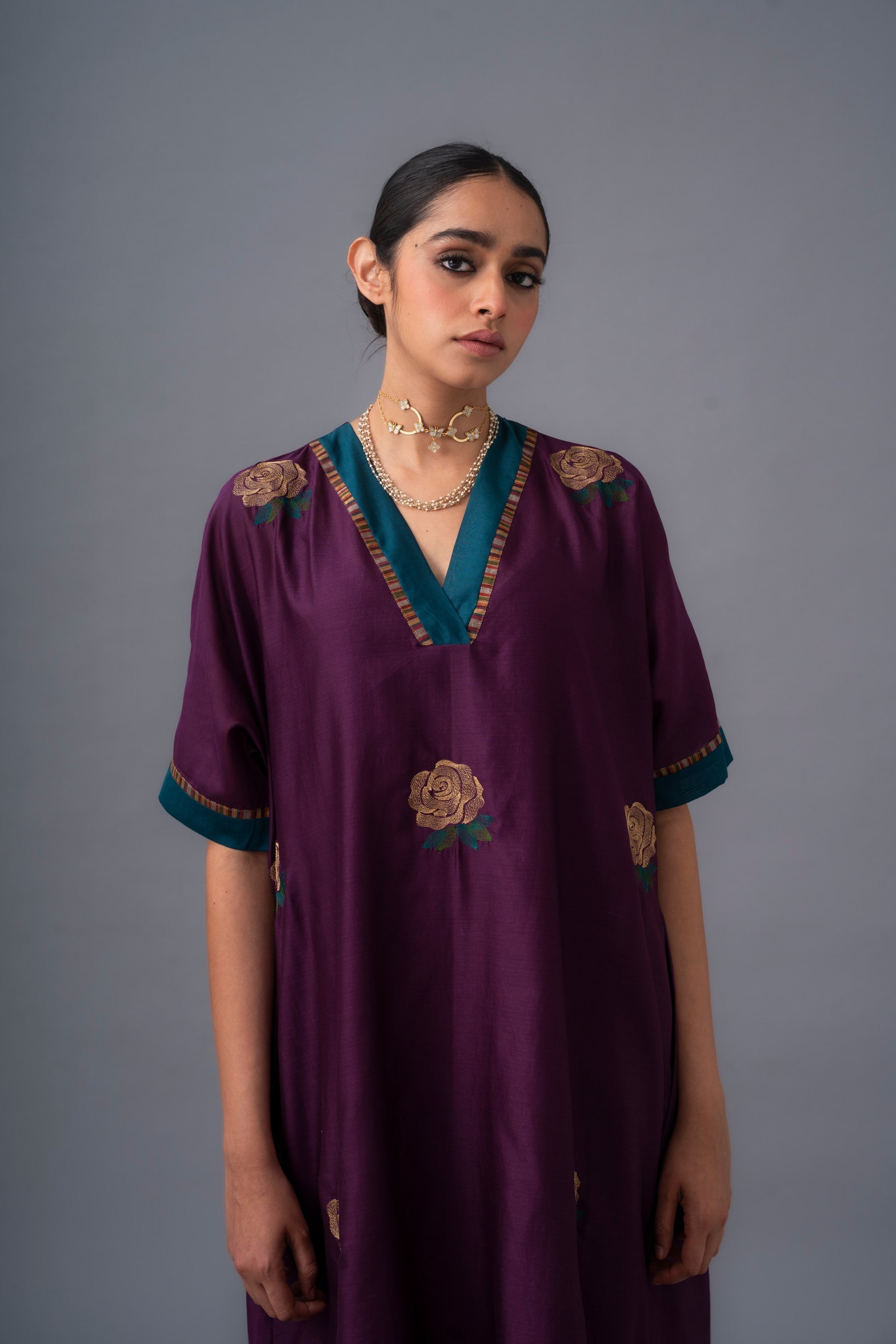 Flor Set - Deep Plum - CiceroniKurta Set, Festive WearRaga & Co.