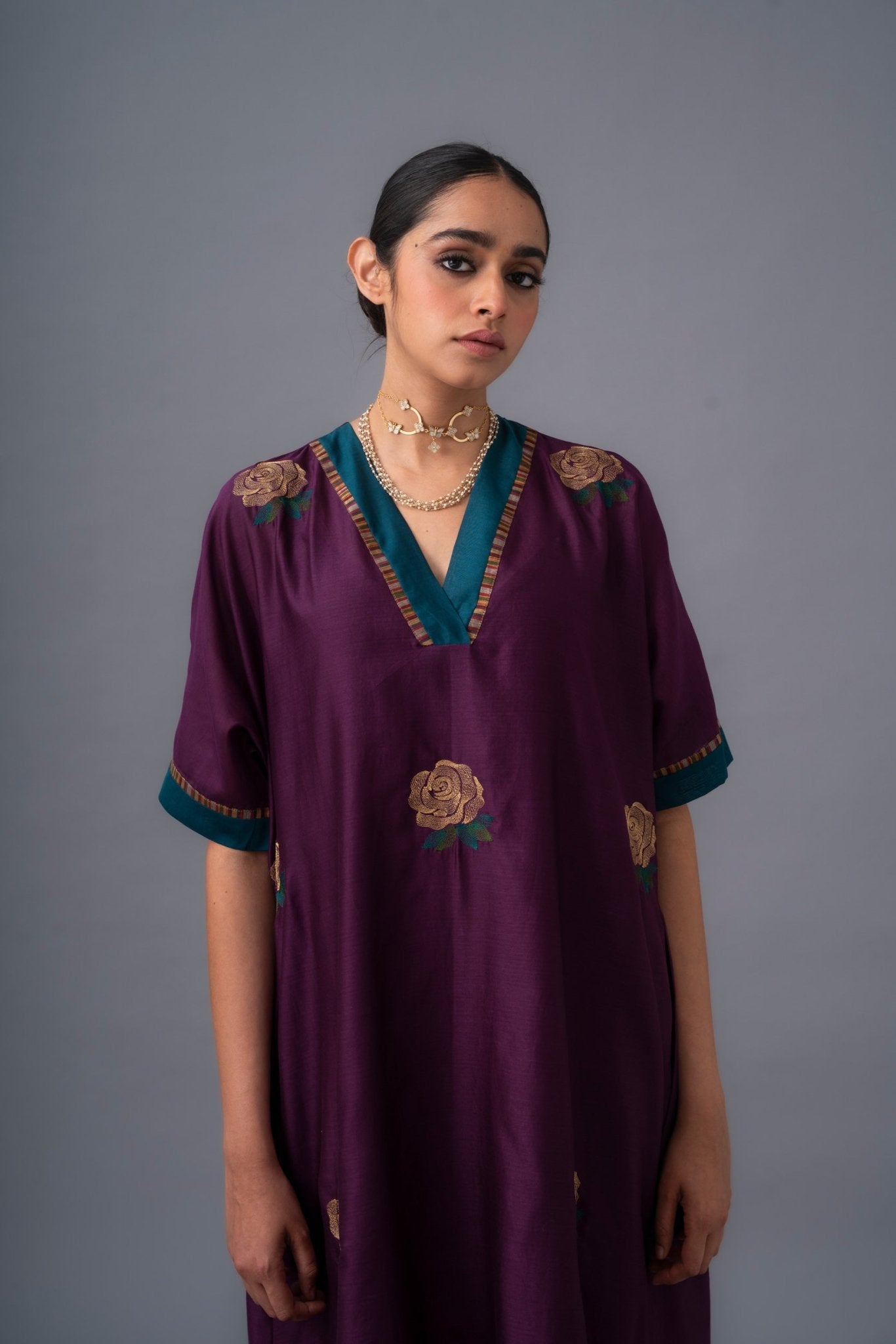 Flor Set - Deep Plum - CiceroniKurta Set, Festive WearRaga & Co.