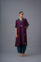 Flor Set - Deep Plum - CiceroniKurta Set, Festive WearRaga & Co.