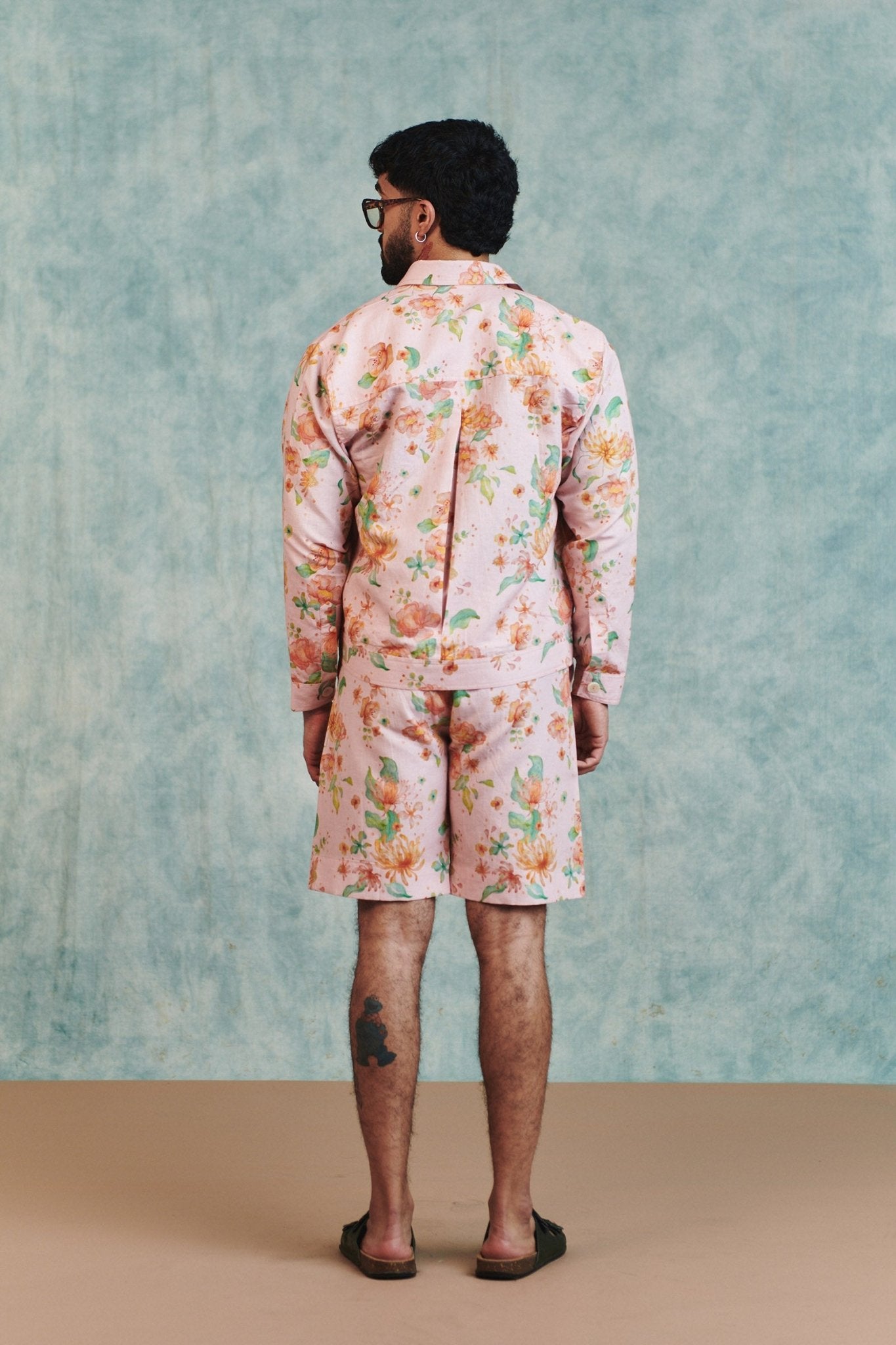 Flora Co - Linen Men's Trucker Jacket - CiceroniJacketsSaphed
