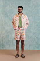 Flora Co - Linen Men's Trucker Jacket - CiceroniJacketsSaphed