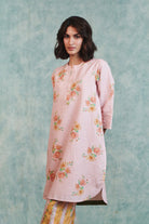 Flora Co - Linen Round Hem Kurta Set - CiceroniKurta Set, Everyday WearSaphed