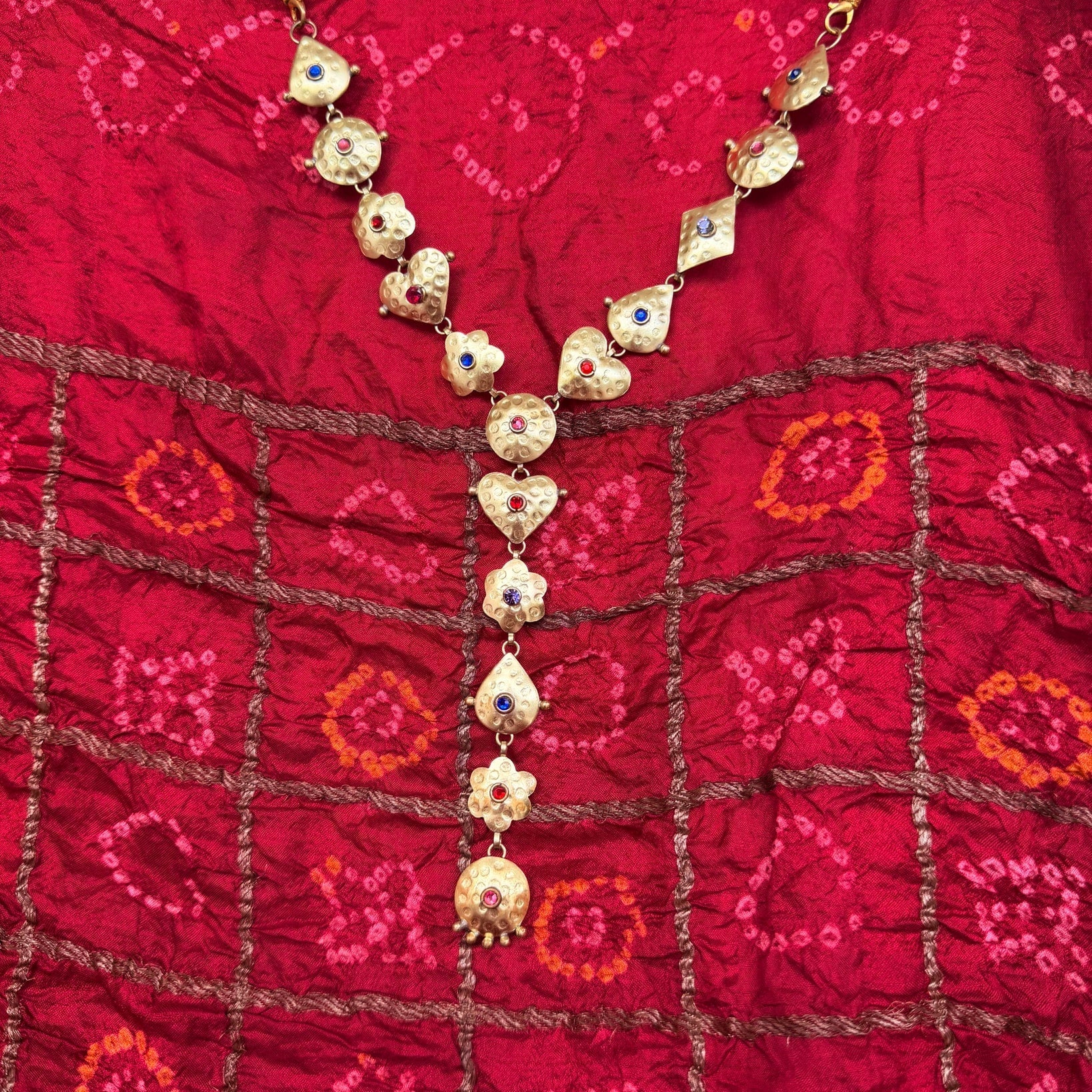 Floral Tie Necklace - CiceroniNeckpieceBy Nirjari
