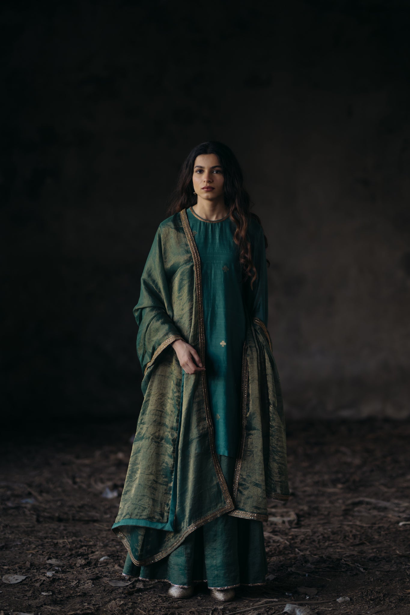 Flowers & Moon Set - CiceroniKurta Set, Festive WearKajal Agarwal