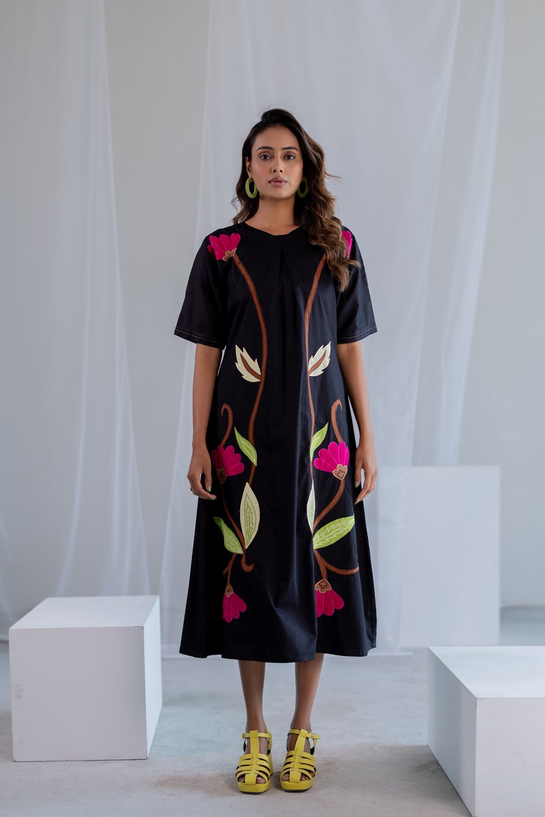 Flowers on Embers Applique Dress - CiceroniDressesSilai Studio