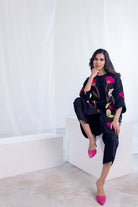 Flowers on Embers Applique Tunic Set - CiceroniKurta, Everyday WearSilai Studio