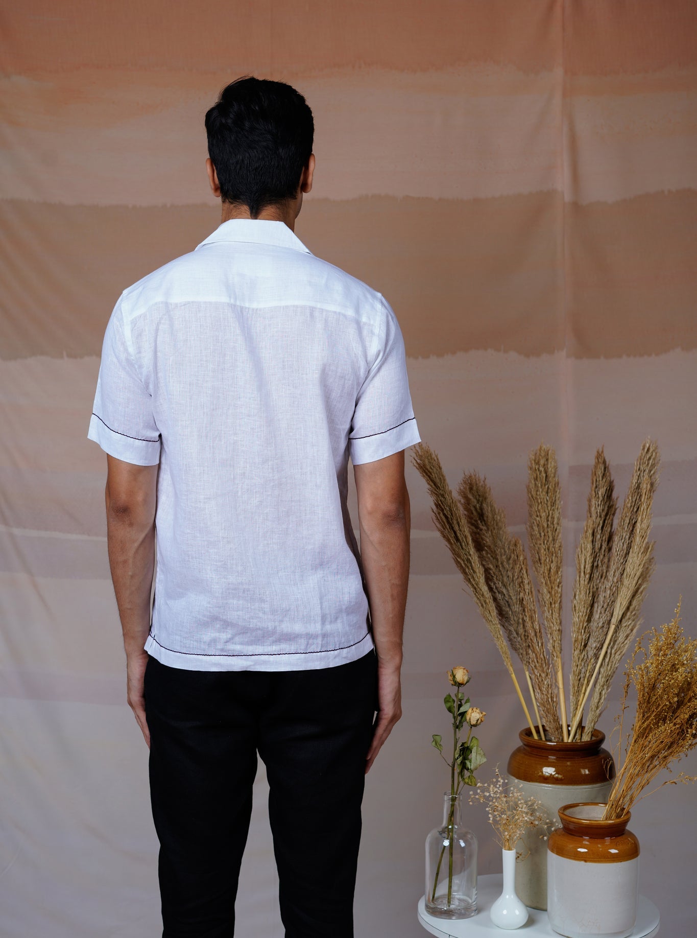 Flying Wings - Hand Embroidered Unisex Linen Shirt - CiceroniShirtsCultura Studio