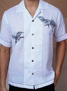 Flying Wings - Hand Embroidered Unisex Linen Shirt - CiceroniShirtsCultura Studio