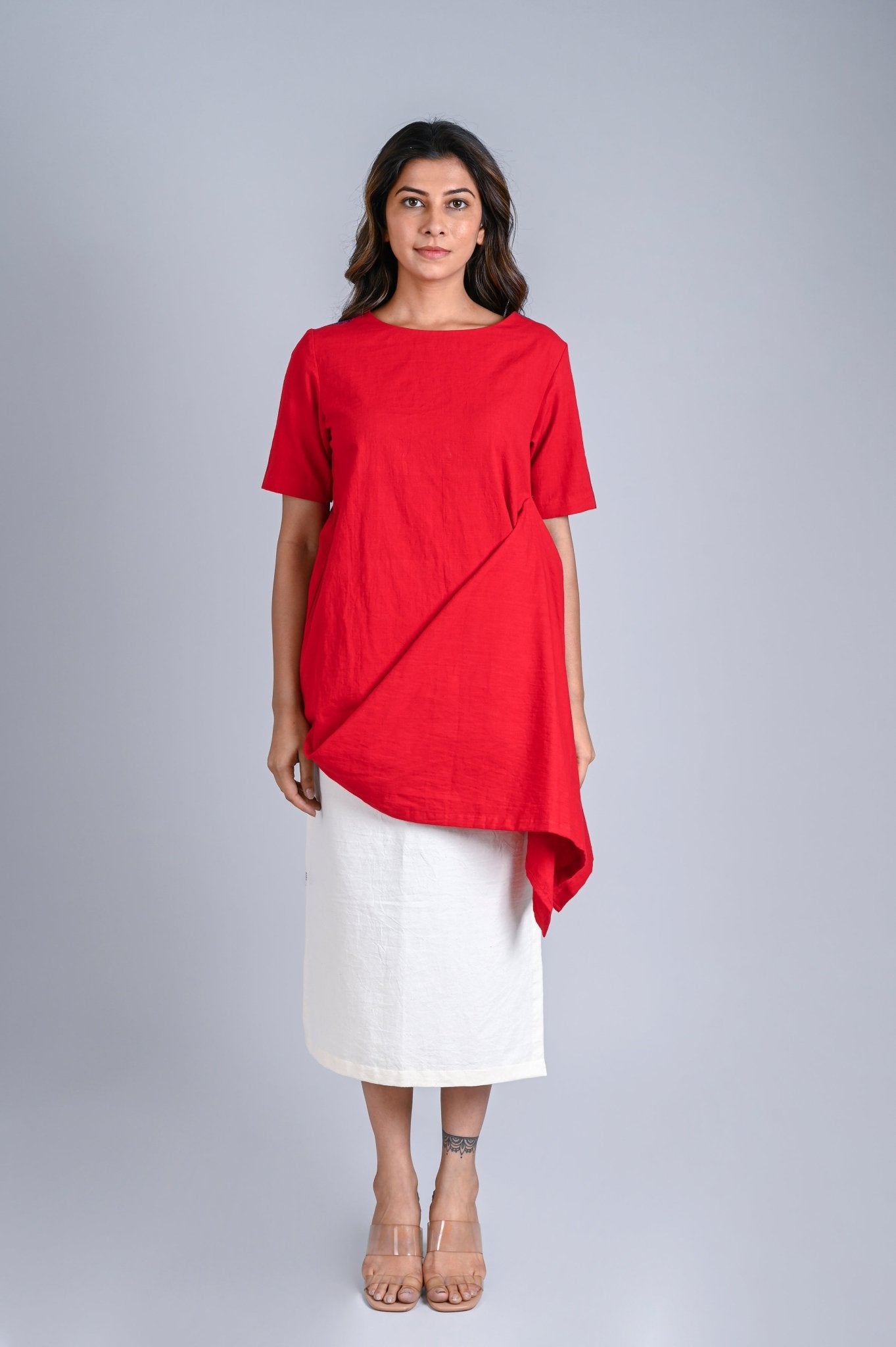 Folded Asymmetric Tunic - CiceroniTunicsRang by Rajvi
