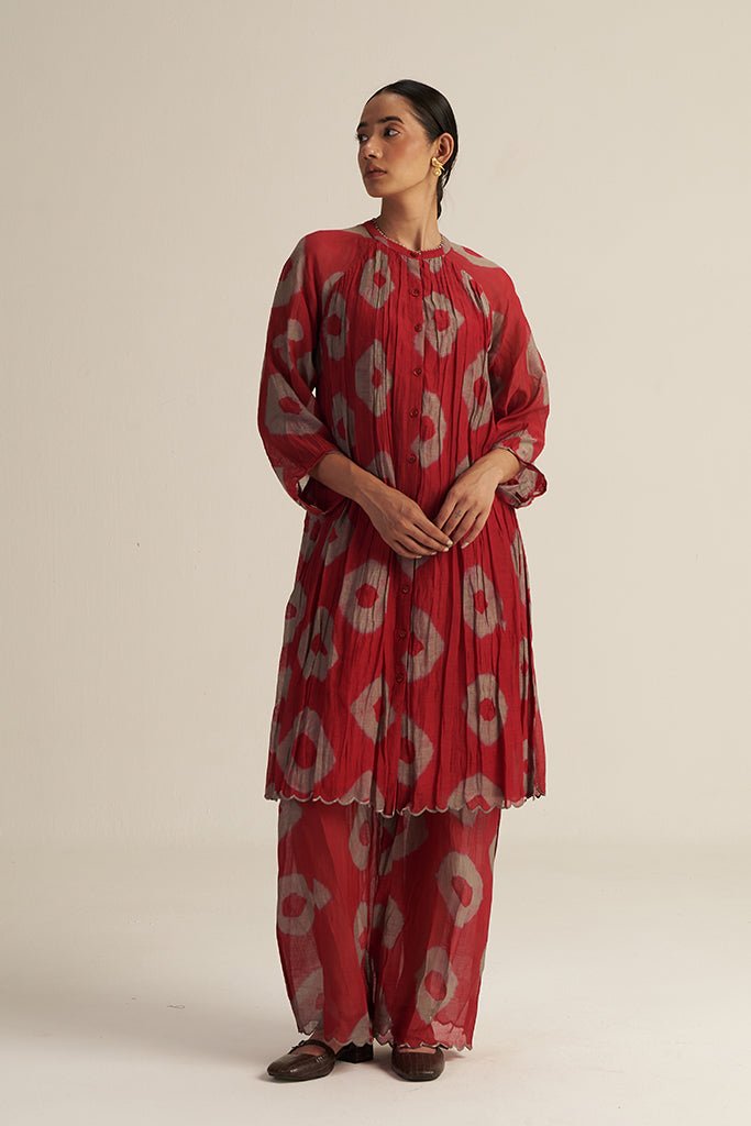 Folio Set - Red Bandhani - CiceroniCo-ord SetGaach