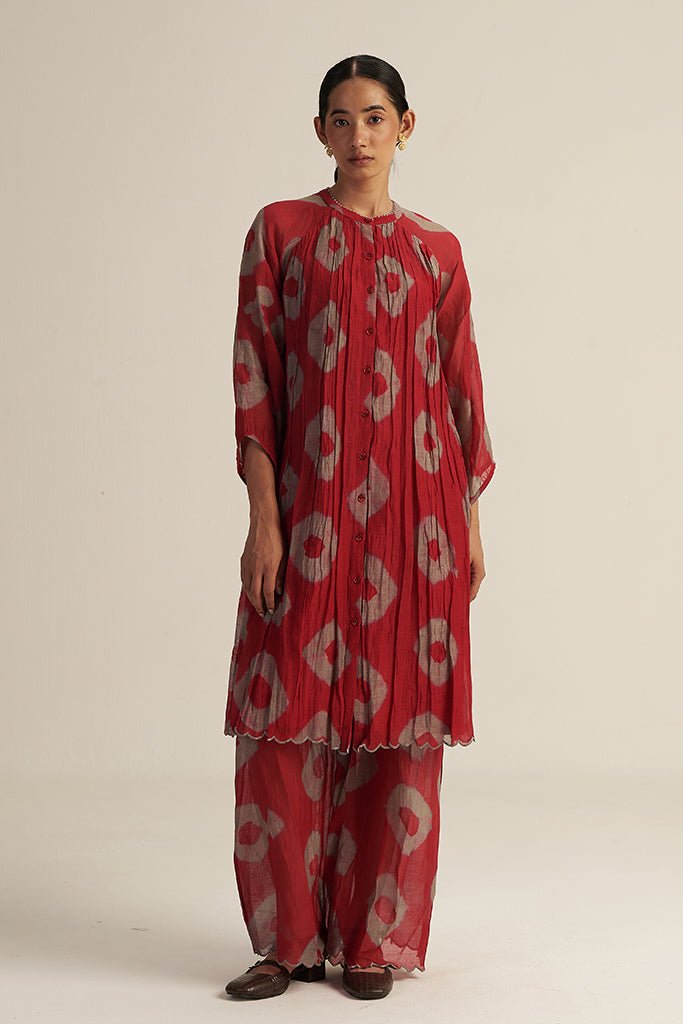 Folio Set - Red Bandhani - CiceroniCo-ord SetGaach