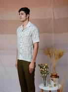 Forest Fern - Hand Embroidered Unisex Linen Shirt - CiceroniShirtsCultura Studio