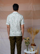 Forest Fern - Hand Embroidered Unisex Linen Shirt - CiceroniShirtsCultura Studio