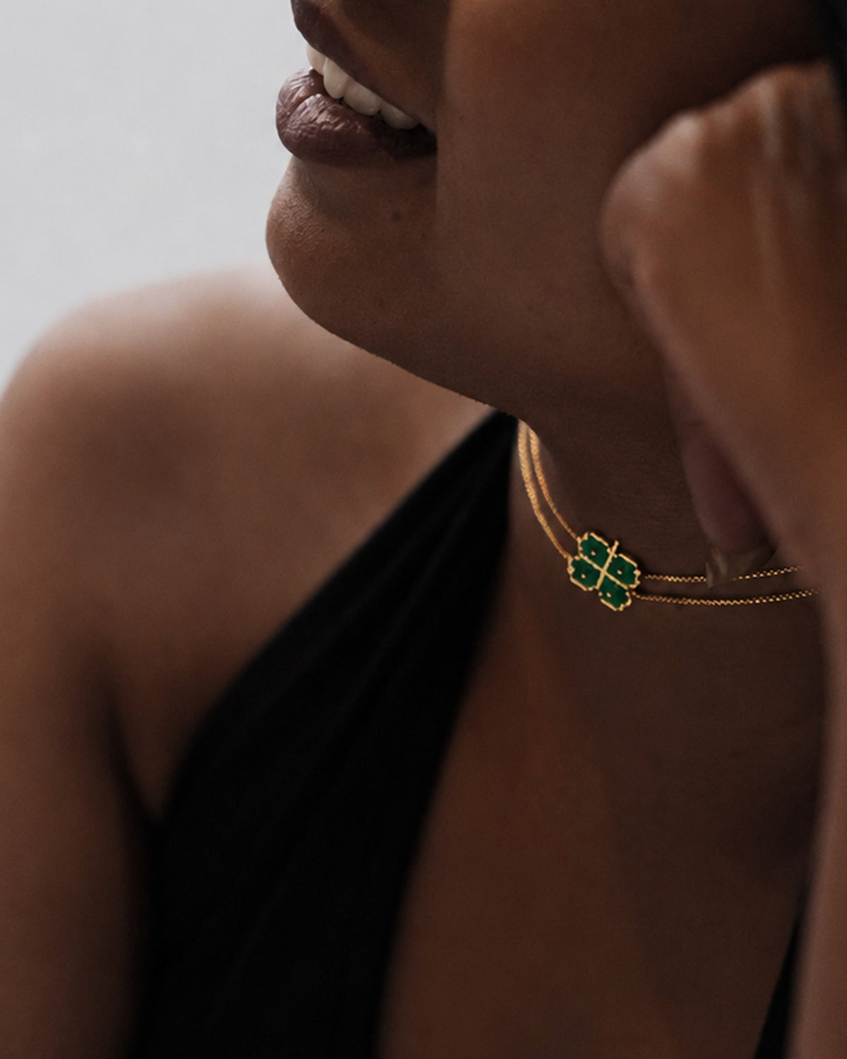 Four Leaf Clover Pendant and Chain - CiceroniNeckpieceNO.NA.MÈ