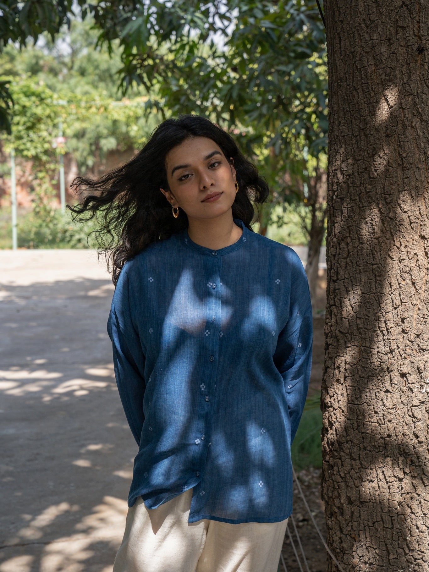 Fragments Jamdani Oversized Shirt - CiceroniWomen Shirtswith N.