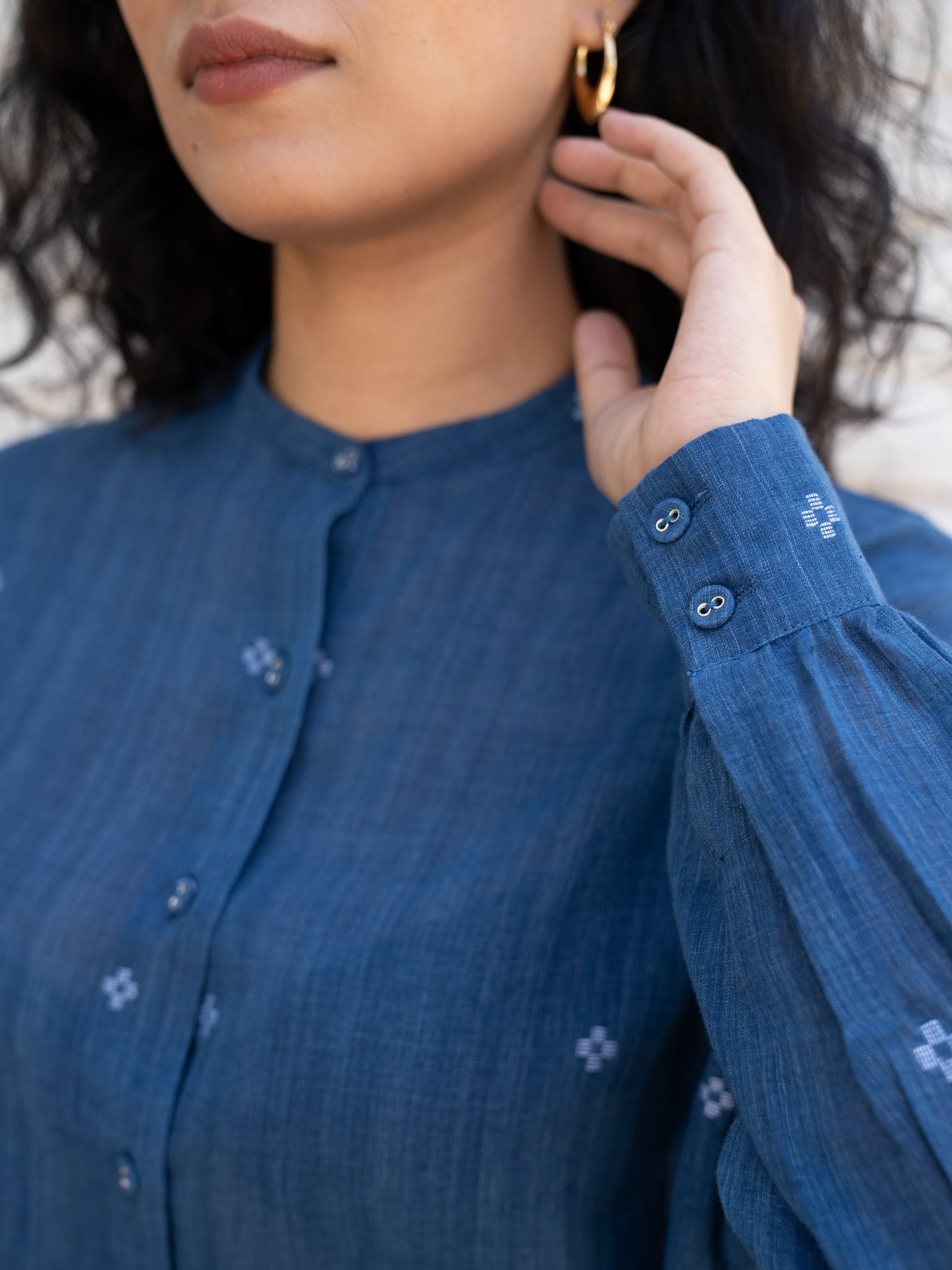 Fragments Jamdani Oversized Shirt - CiceroniWomen Shirtswith N.