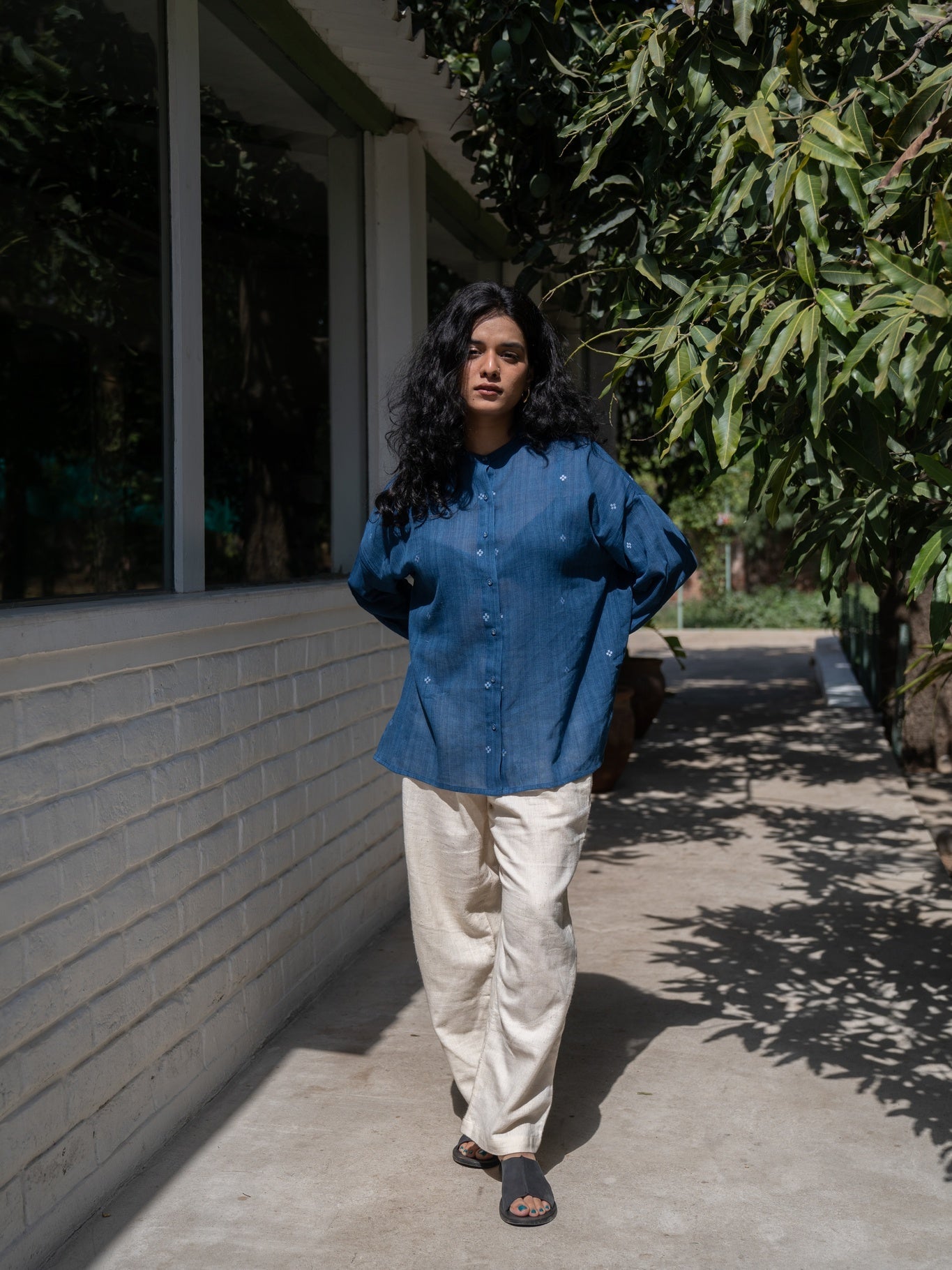 Fragments Jamdani Oversized Shirt - CiceroniWomen Shirtswith N.