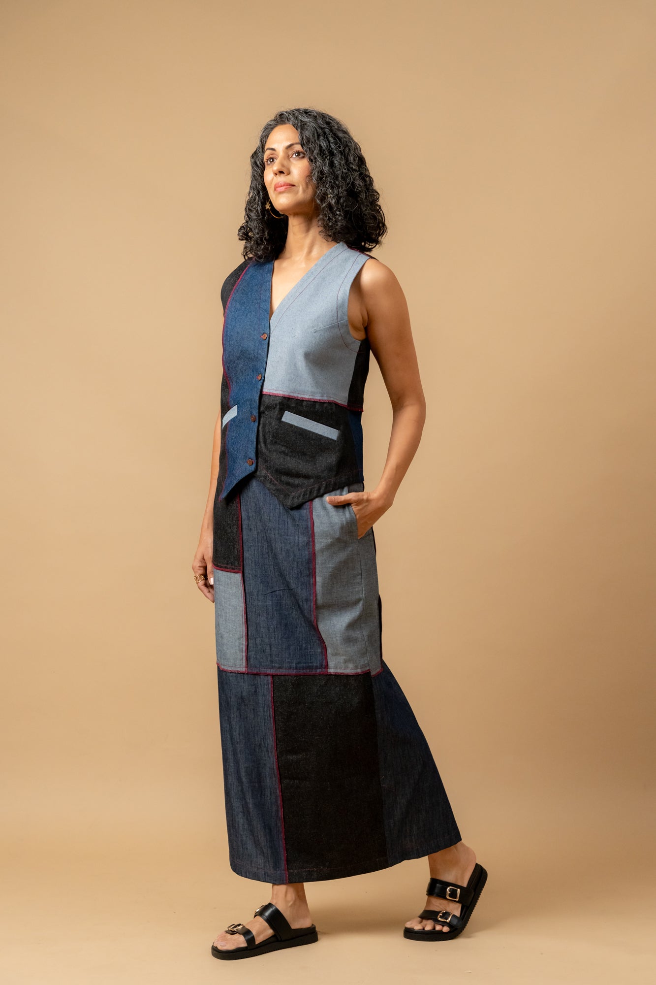 Francis Denim Patch Waistcoat - CiceroniWaistcoatDoodlage