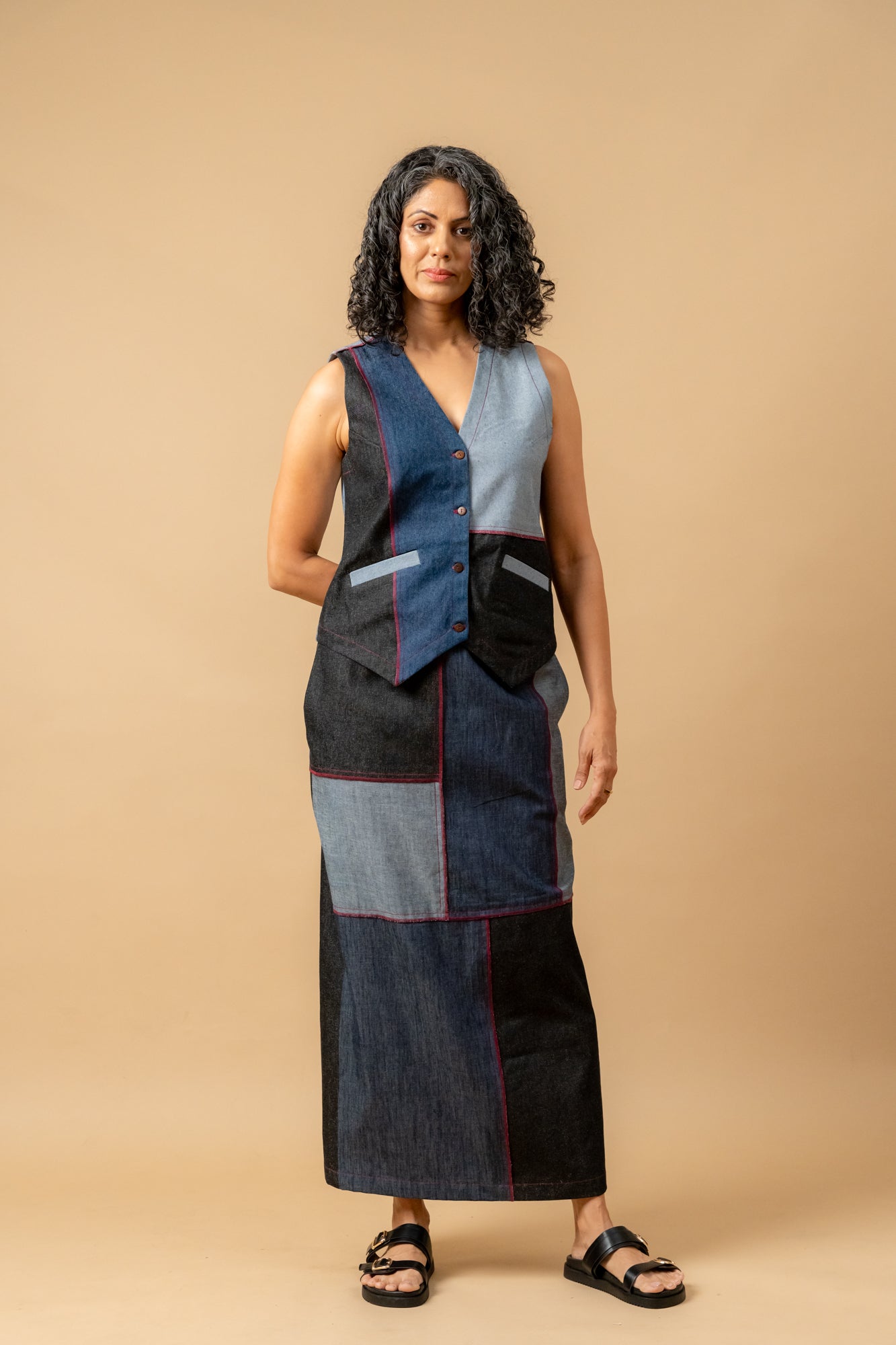 Francis Denim Patch Waistcoat - CiceroniWaistcoatDoodlage