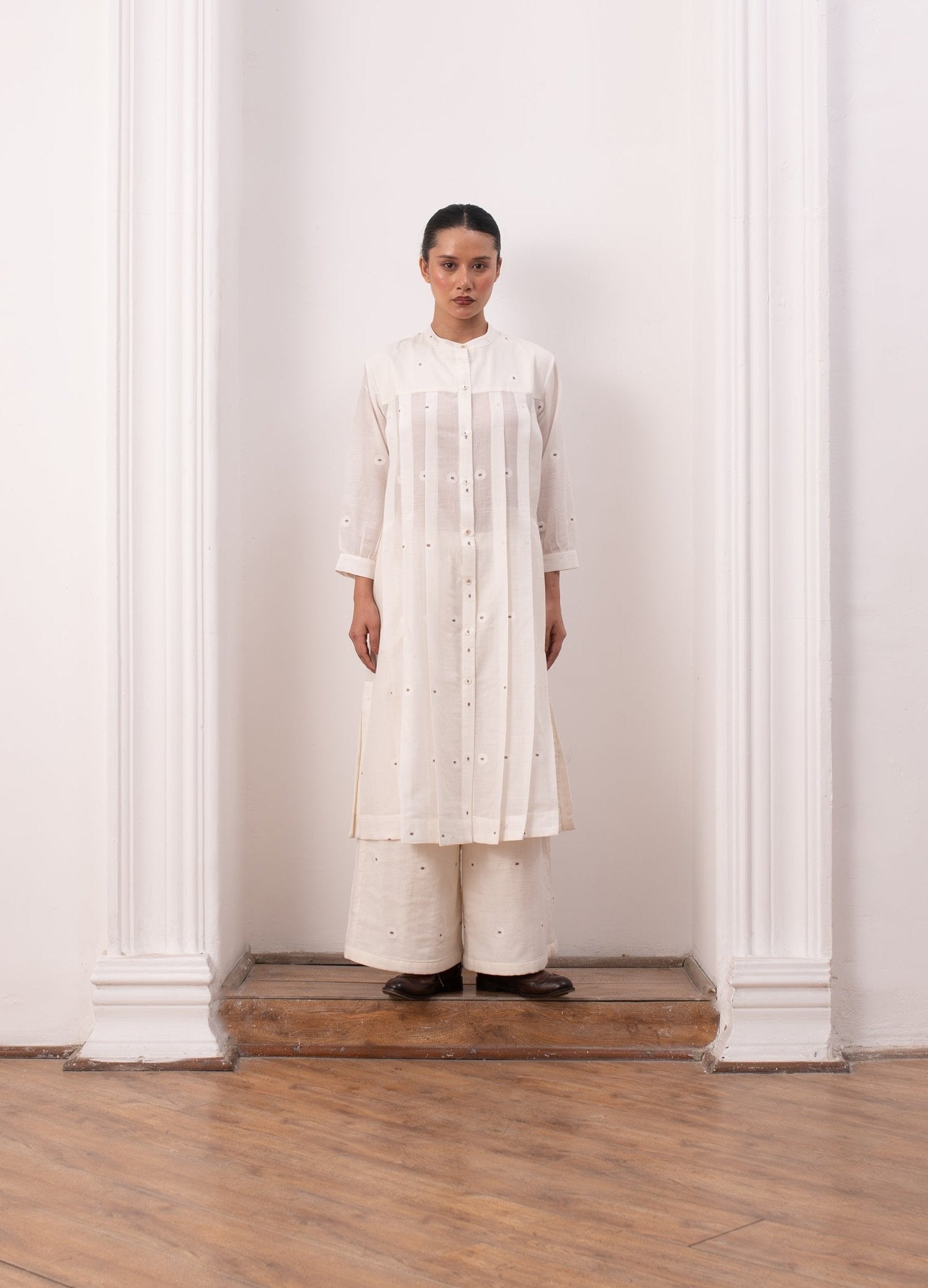 Frida Co - ord Set - Soft White - CiceroniKurta Set, Everyday WearHiranya
