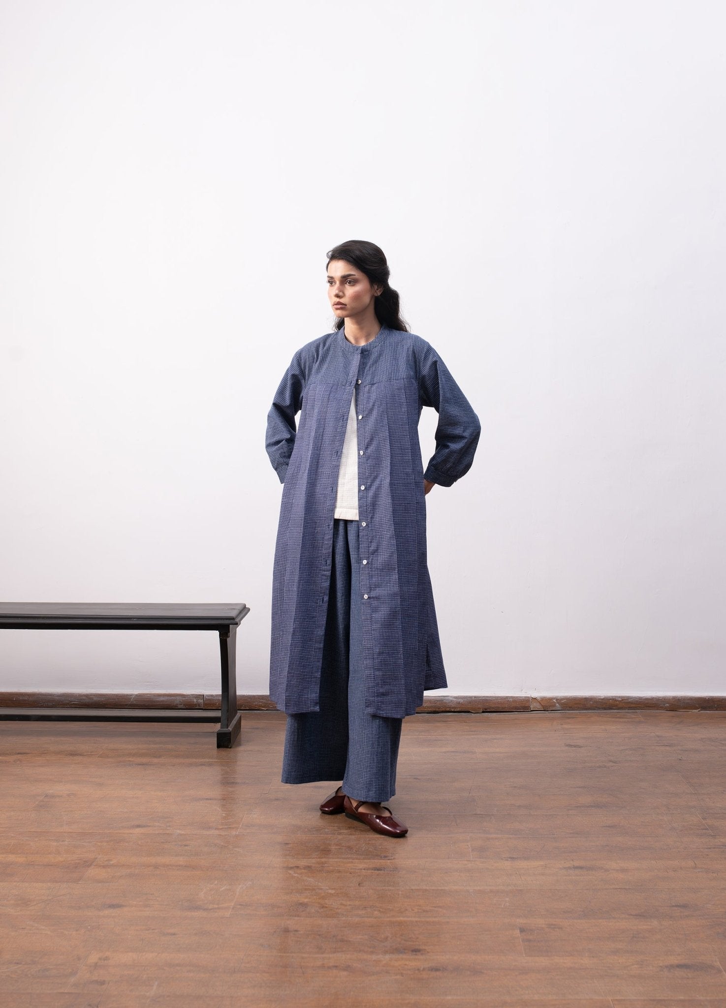 Frida Layered Set - Navy Blue - CiceroniKurta Set, Everyday WearHiranya
