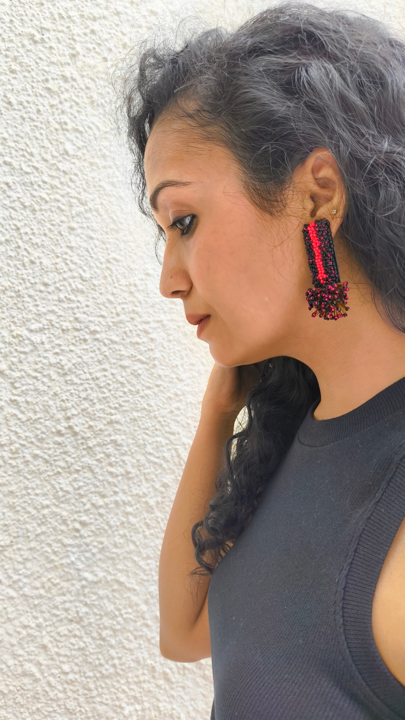 Fuchsia Noir Earrings - CiceroniEarringsBandish