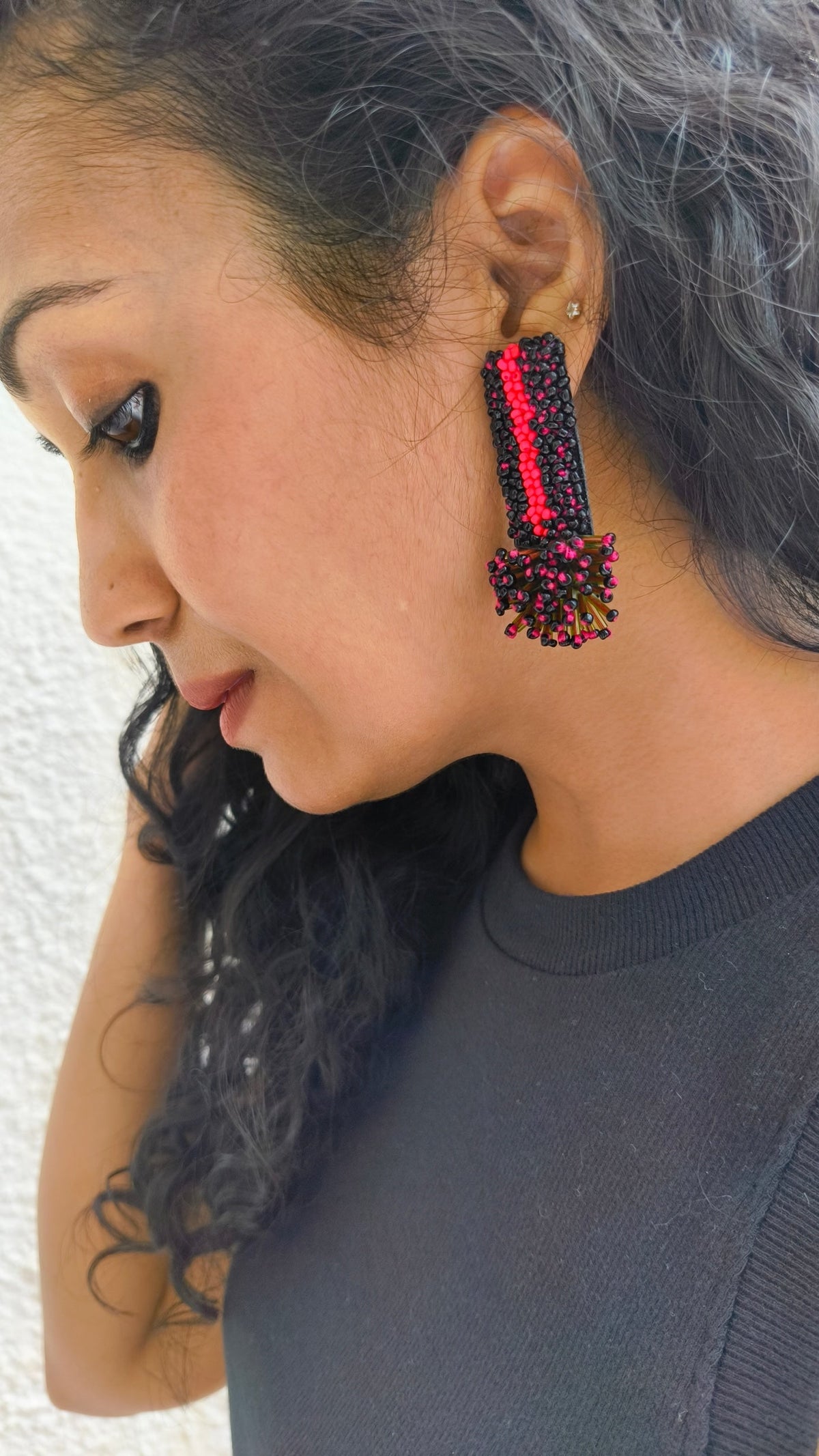Fuchsia Noir Earrings - CiceroniEarringsBandish