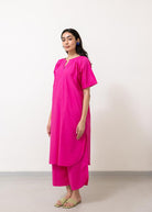 Fuchsia Tunic Co - ord Set - CiceroniKurta Set, Everyday WearSilai Studio