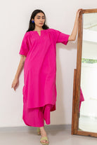 Fuchsia Tunic Co - ord Set - CiceroniKurta Set, Everyday WearSilai Studio