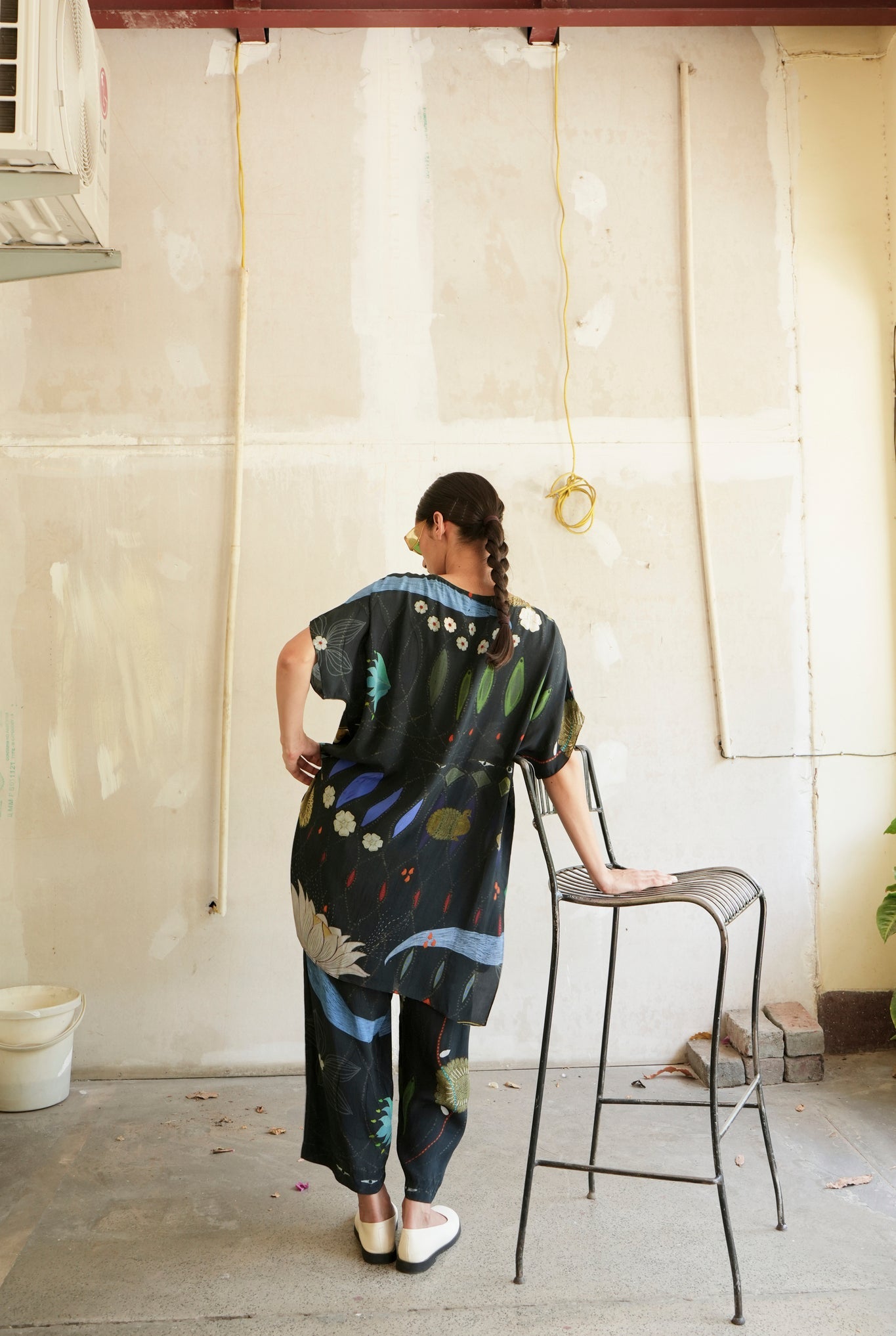 Garden Co - ord Set In Chetti Black Print - CiceroniCo - ord SetNIKYTA