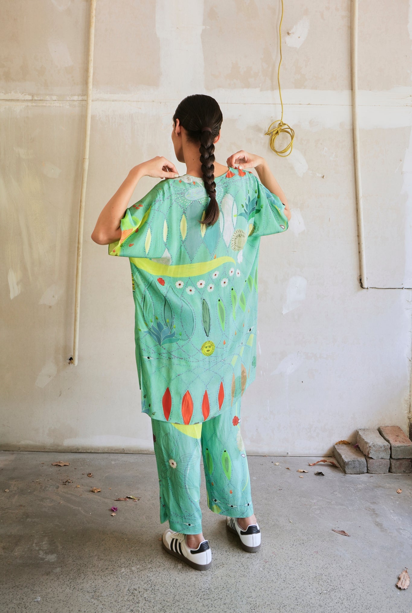 Garden Co - ord Set In Chetti Green Print - CiceroniCo - ord SetNIKYTA